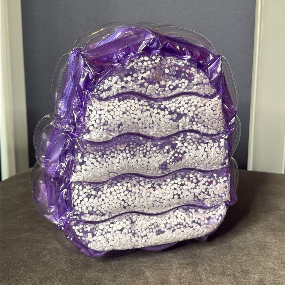Purple Inflatable 90’s Retro Bubble BackPack Foam Ball One Size VINTAGE